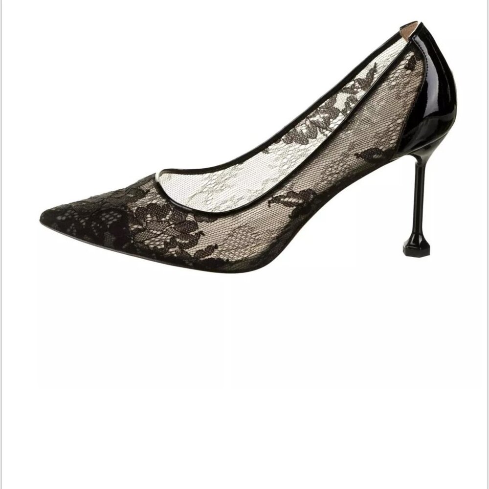 NEW Black Vivienne Hu pumps with lace uppers Size 7